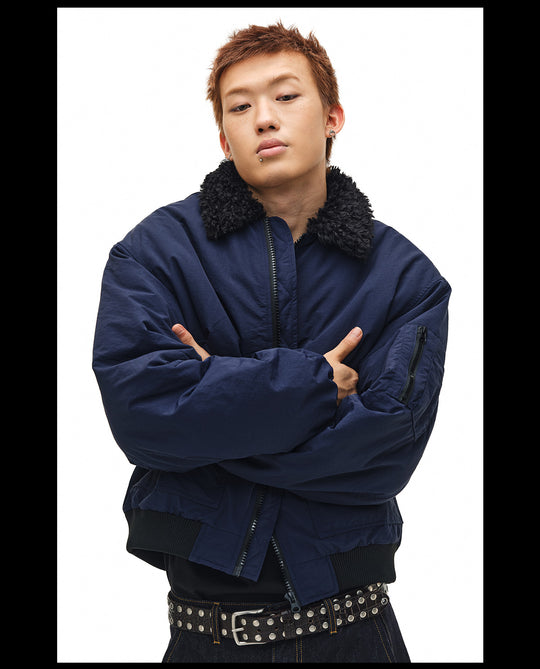 NOVACAM Fur Collar MA-1 Bomber Jacket | Face 3 Face