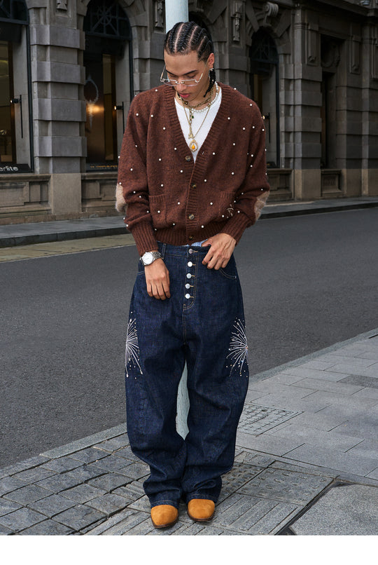 STEEPC Wool Blend Pearl Knit Cardigan | Face 3 Face