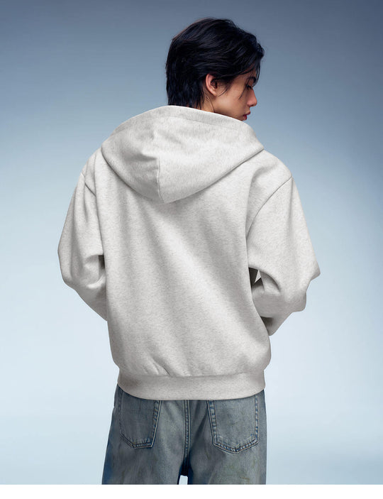 MEDM Contrast Hood Lining Zip Up Hoodie | Face 3 Face