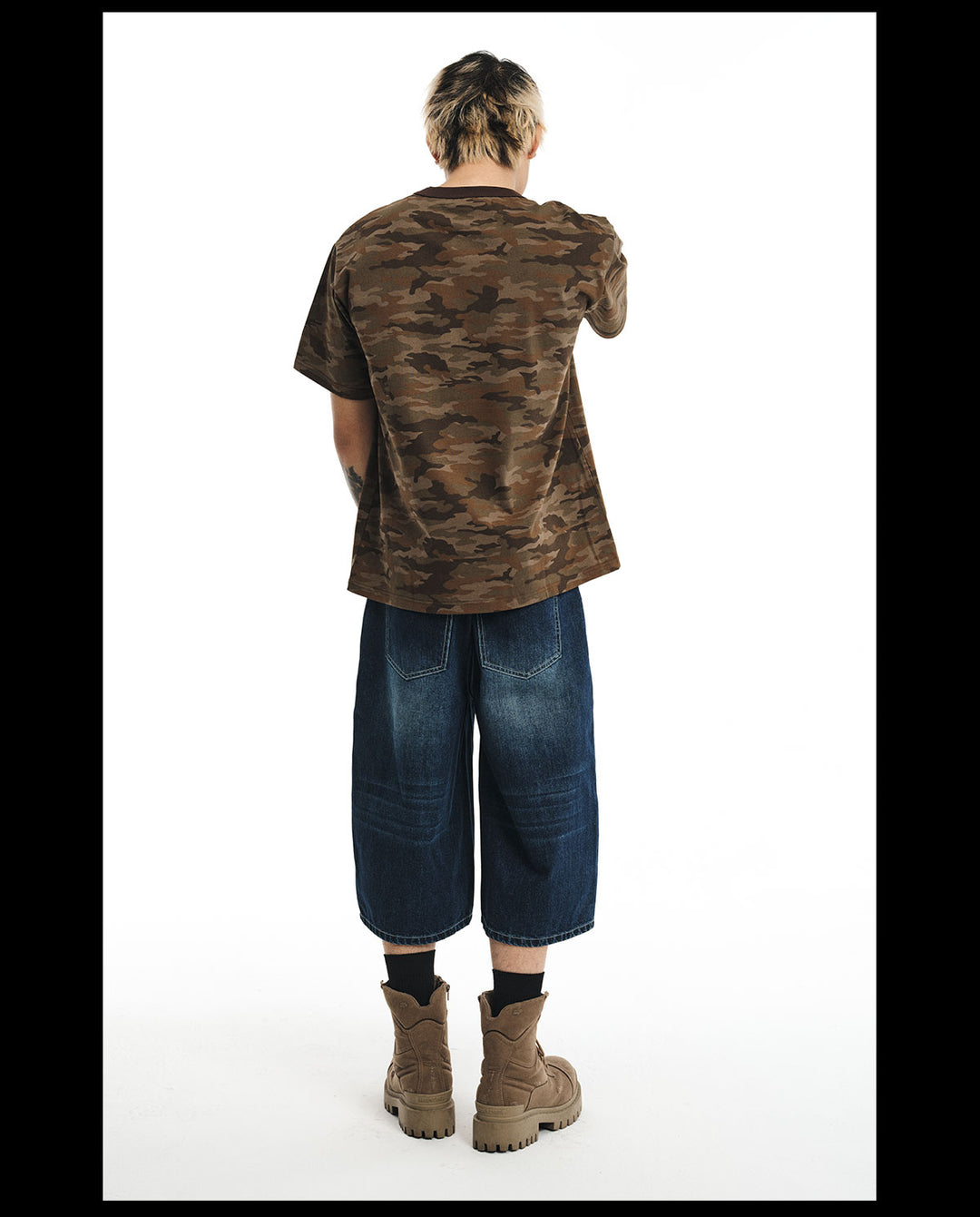 NOVACAM Washed Baggy Denim Shorts | Face 3 Face