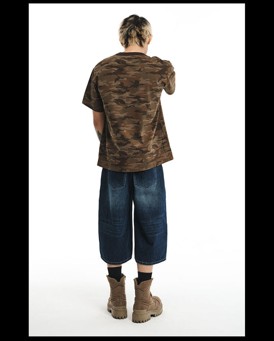 NOVACAM Washed Baggy Denim Shorts | Face 3 Face