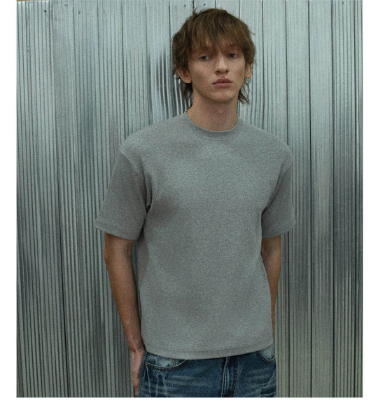 S45 Plain Ribbed Short Sleeve Tee | Face 3 Face