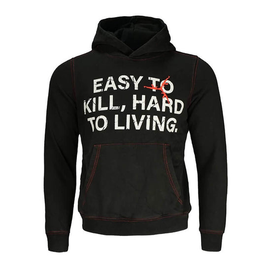 TGFCLUB Easy To Kill Hard To Living Print Slim Fit Hoodie | Face 3 Face