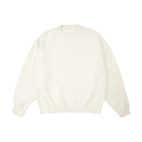 1807 ROLLTHEDICE Pearl Embellished Faux Mink Fur Knit Sweater | Face 3 Face