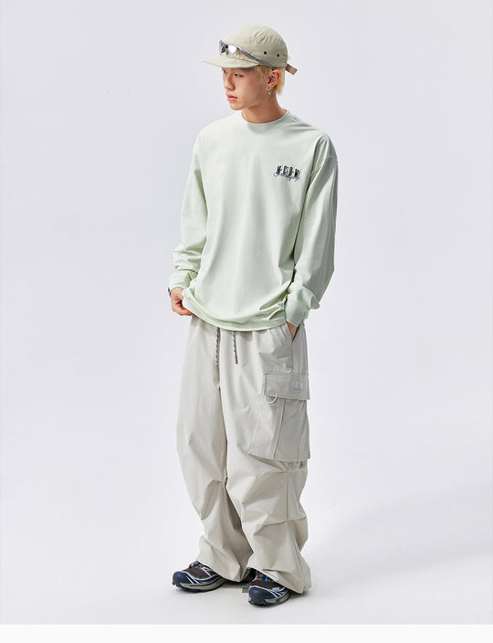 MEDM Logo Embroidered Antibacterial Long Sleeve Tee | Face 3 Face