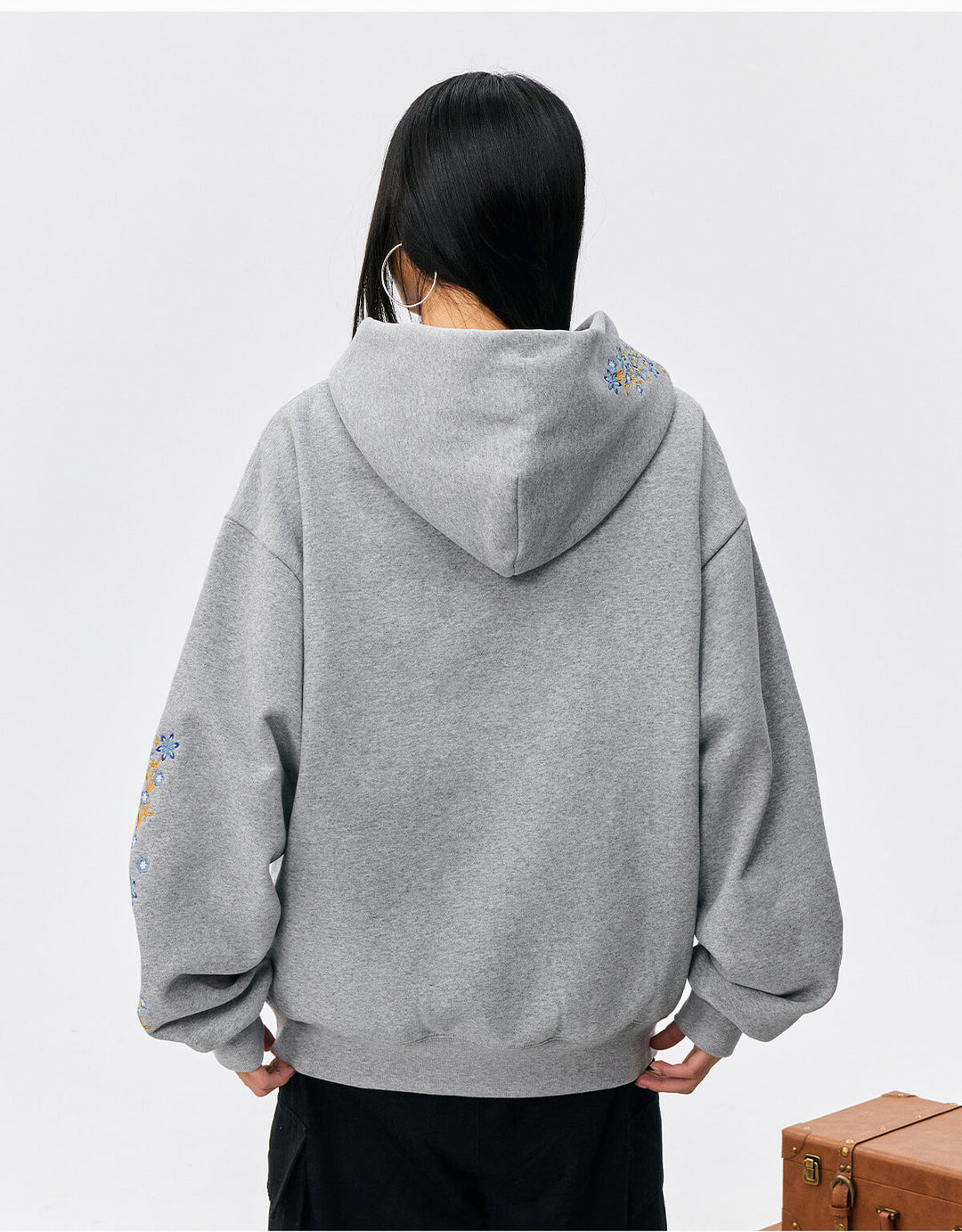 MEDM Ethnic Flower Embroidered Hoodie | Face 3 Face