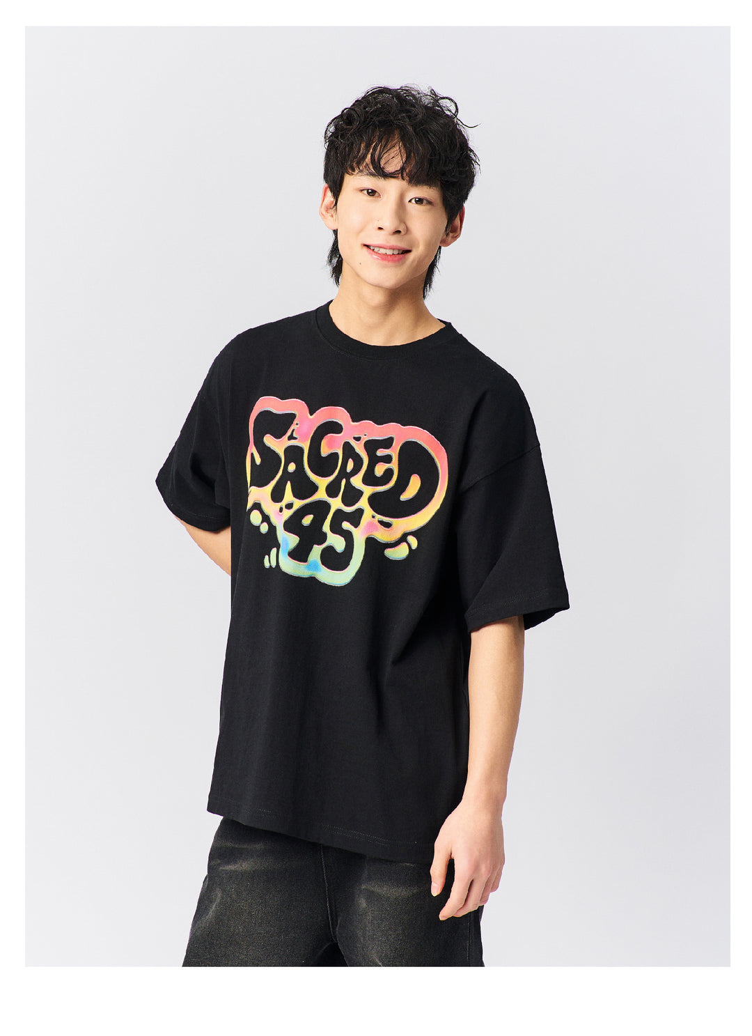 S45 Rainbow Gradient Logo Printed Tee | Face 3 Face
