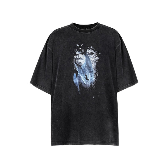 UNDERWATER Vintage Washed Destroyed Print Tee | Face 3 Face