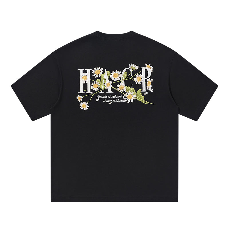Harsh and Cruel Street Floral Embroidery Tee