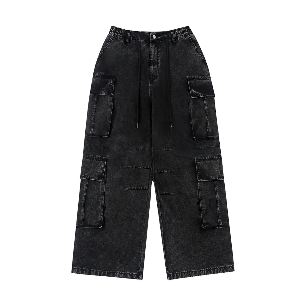 Labt Washed Fade Multi Pocket Baggy Cargo Pants | Face 3 Face
