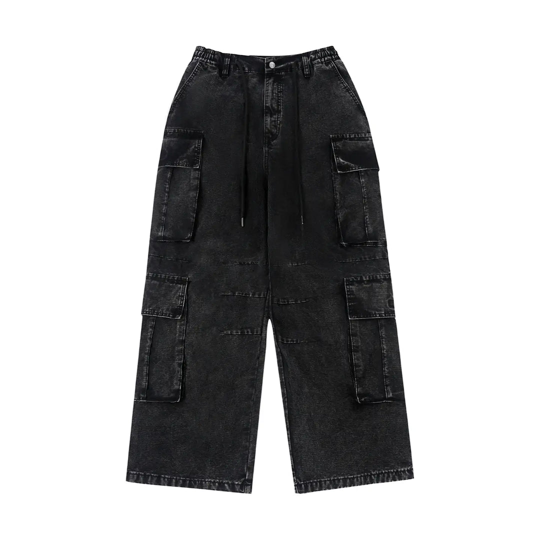 Labt Washed Fade Multi Pocket Baggy Cargo Pants | Face 3 Face