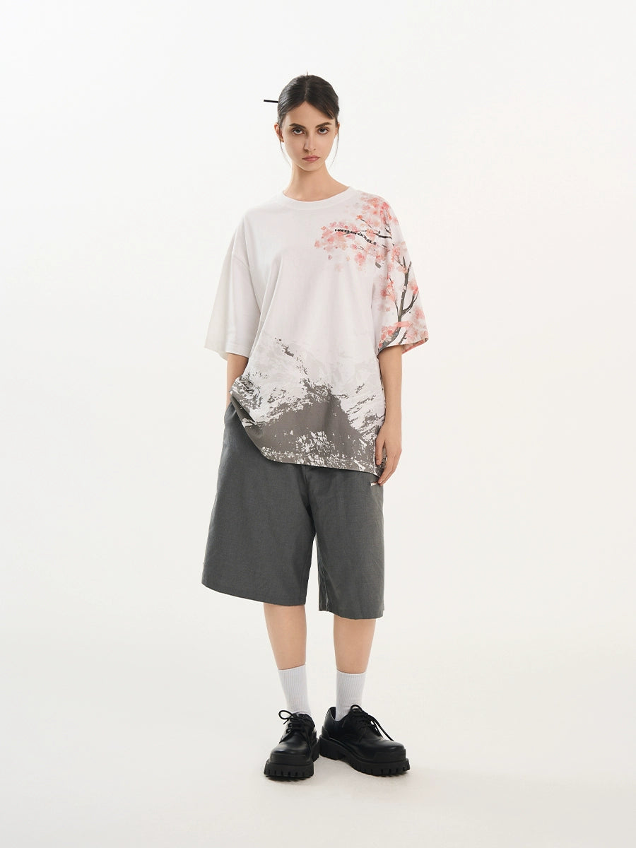 Harsh and Cruel Sakura Mountain Oversized Tee