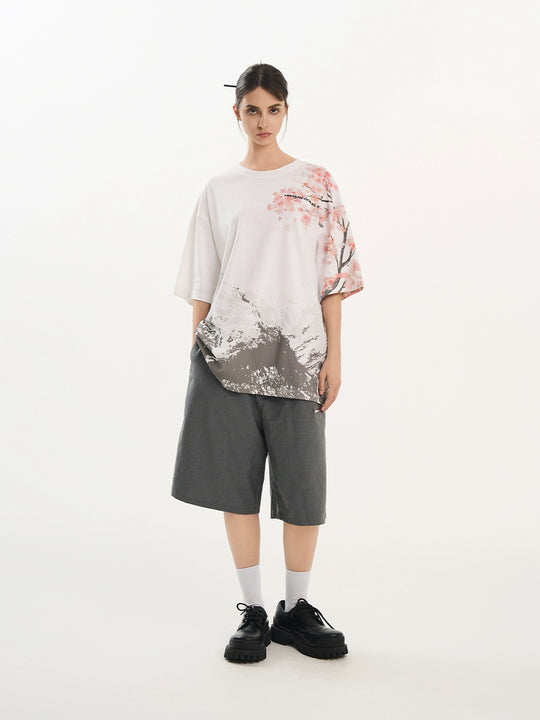 Harsh and Cruel Sakura Mountain Oversized Tee
