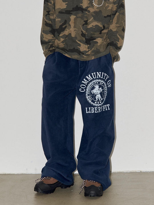 LIBERAFIT Hand Painted Polar Fleece Baggy Sweatpants | Face 3 Face