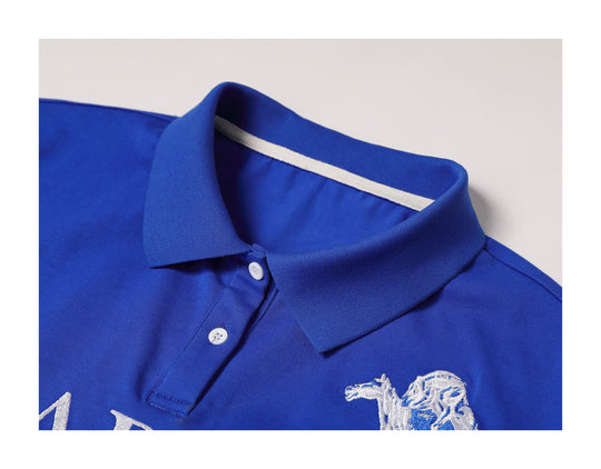 KARMANISTIC Embroidered Printed Long Sleeve Polo Shirt | Face 3 Face