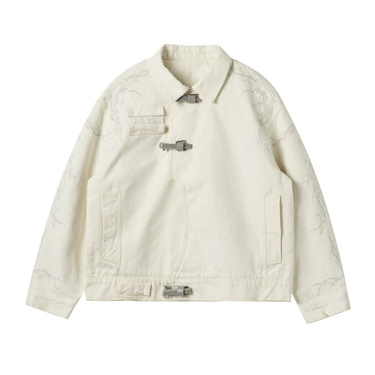 JHYQ Deconstructing Embroidery Thorn Work Jacket | Face 3 Face