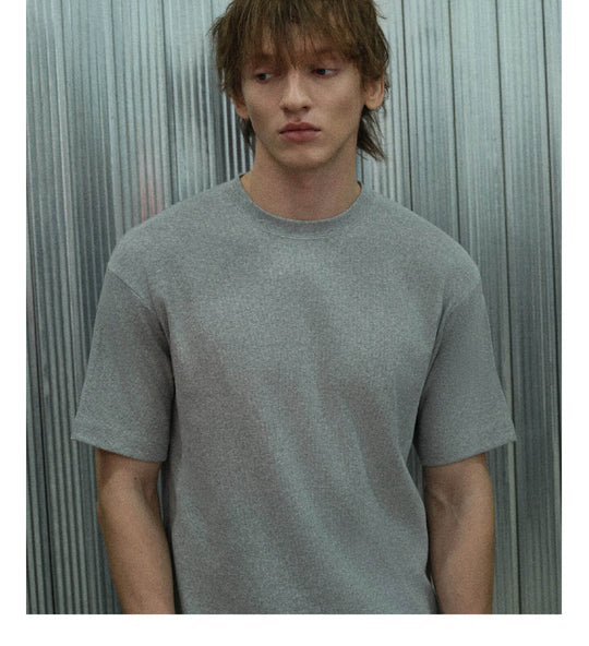 S45 Plain Ribbed Short Sleeve Tee | Face 3 Face