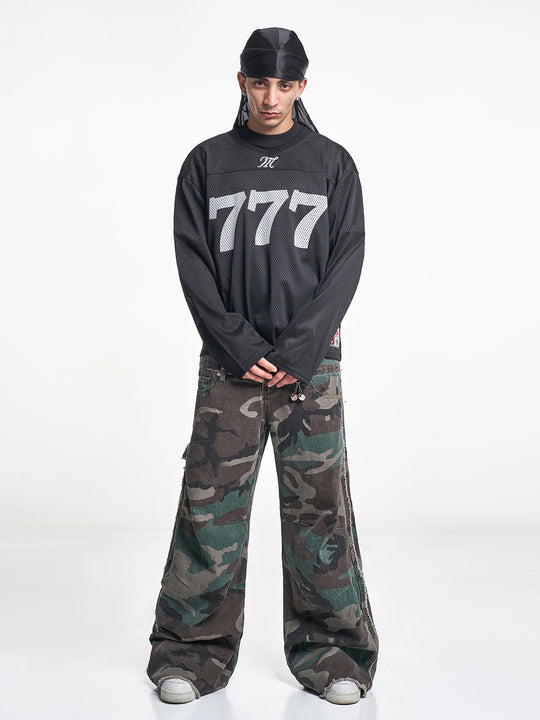 F3F Select 777 Numbered Mesh Long Sleeve Hockey Jersey | Face 3 Face