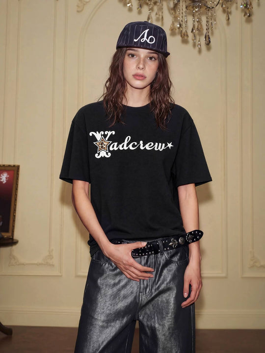 YADcrew Leopard Star 3D Logo Embroidered Tee | Face 3 Face