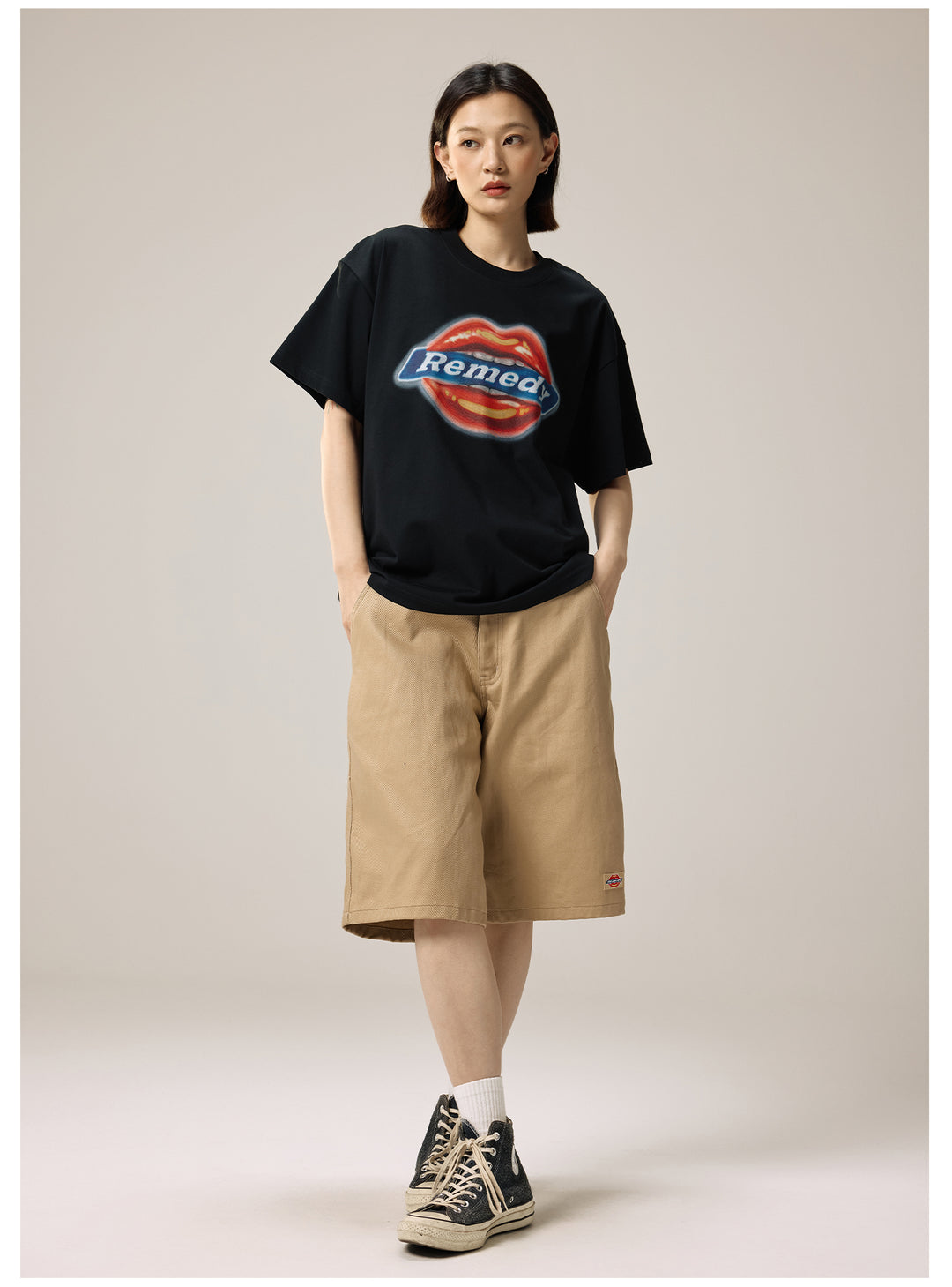 Remedy Airbrushed Kiss Lips Print Tee | Face 3 Face