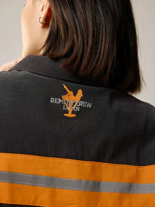 Remedy Cocktail Glass Girl Embroidery Polo Shirt | Face 3 Face