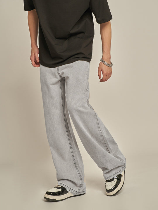 F3F Select Washed White Gray Jeans