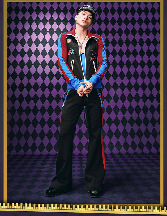 MEDM × JOJO Color Block High Neck Track Jacket | Face 3 Face