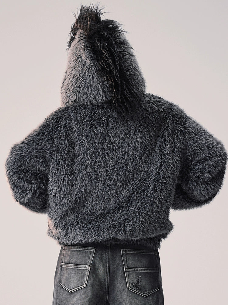 Remedy Faux Fur Mohawk Hooded Jacket | Face 3 Face