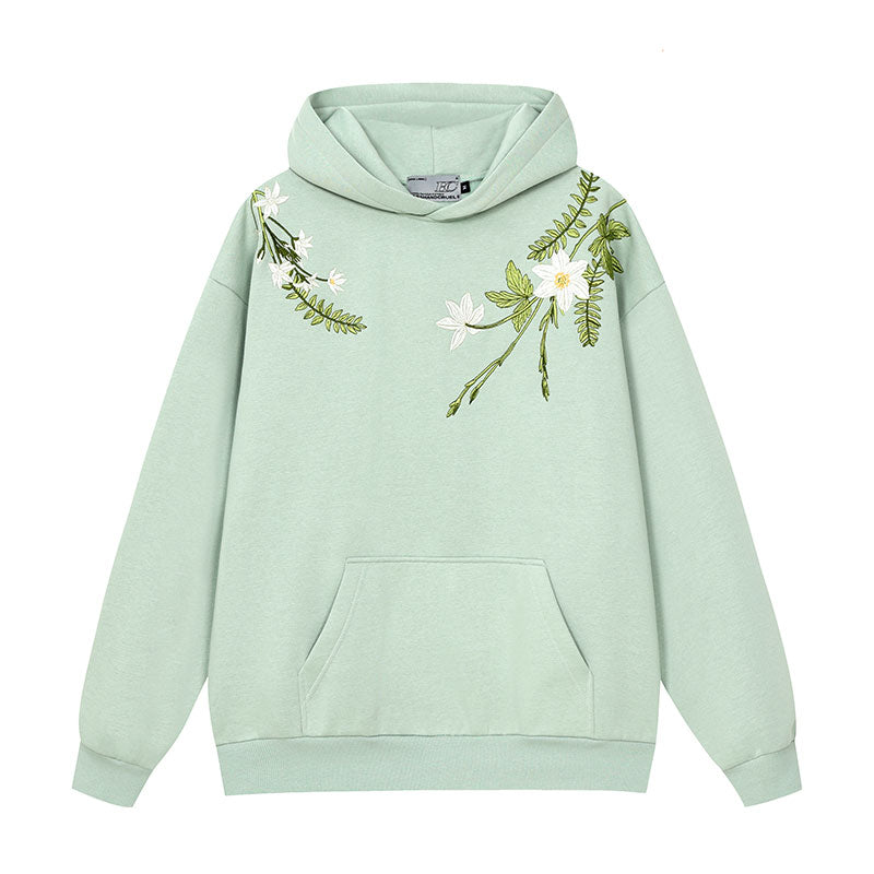 Harsh and Cruel Floral Garland Embroidered Text HACR Hoodie | Face 3 Face