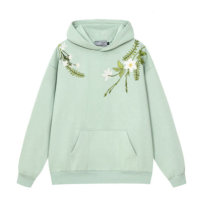 Harsh and Cruel Floral Garland Embroidered Text HACR Hoodie | Face 3 Face