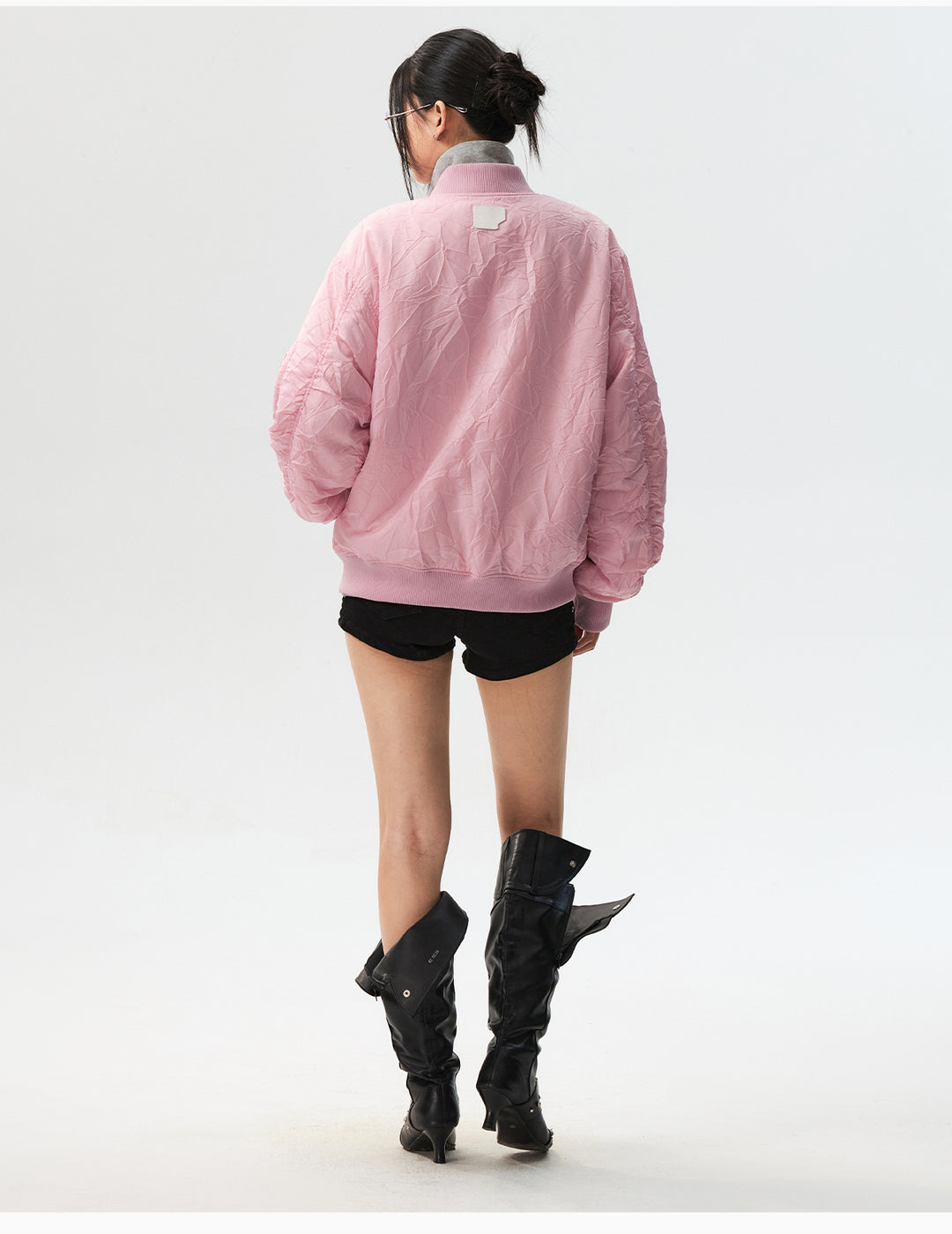 MEDM Crinkled Nylon MA-1 Bomber Jacket | Face 3 Face