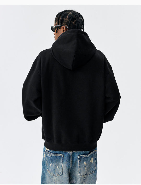 MEDM M Buckled Drawstring Pearl Logo Embroidered Hoodie | Face 3 Face