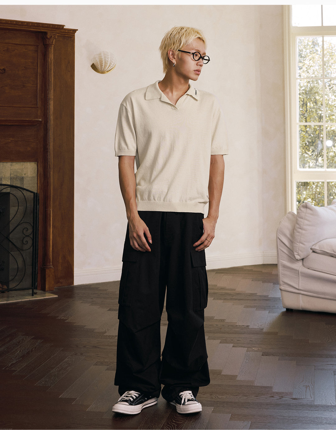 MEDM Handwriting Embroidery Knit Polo | Face 3 Face