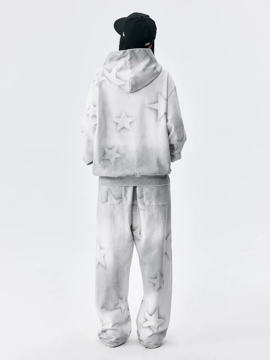 MEDM All Over Star Print Washed Sweatpants | Face 3 Face