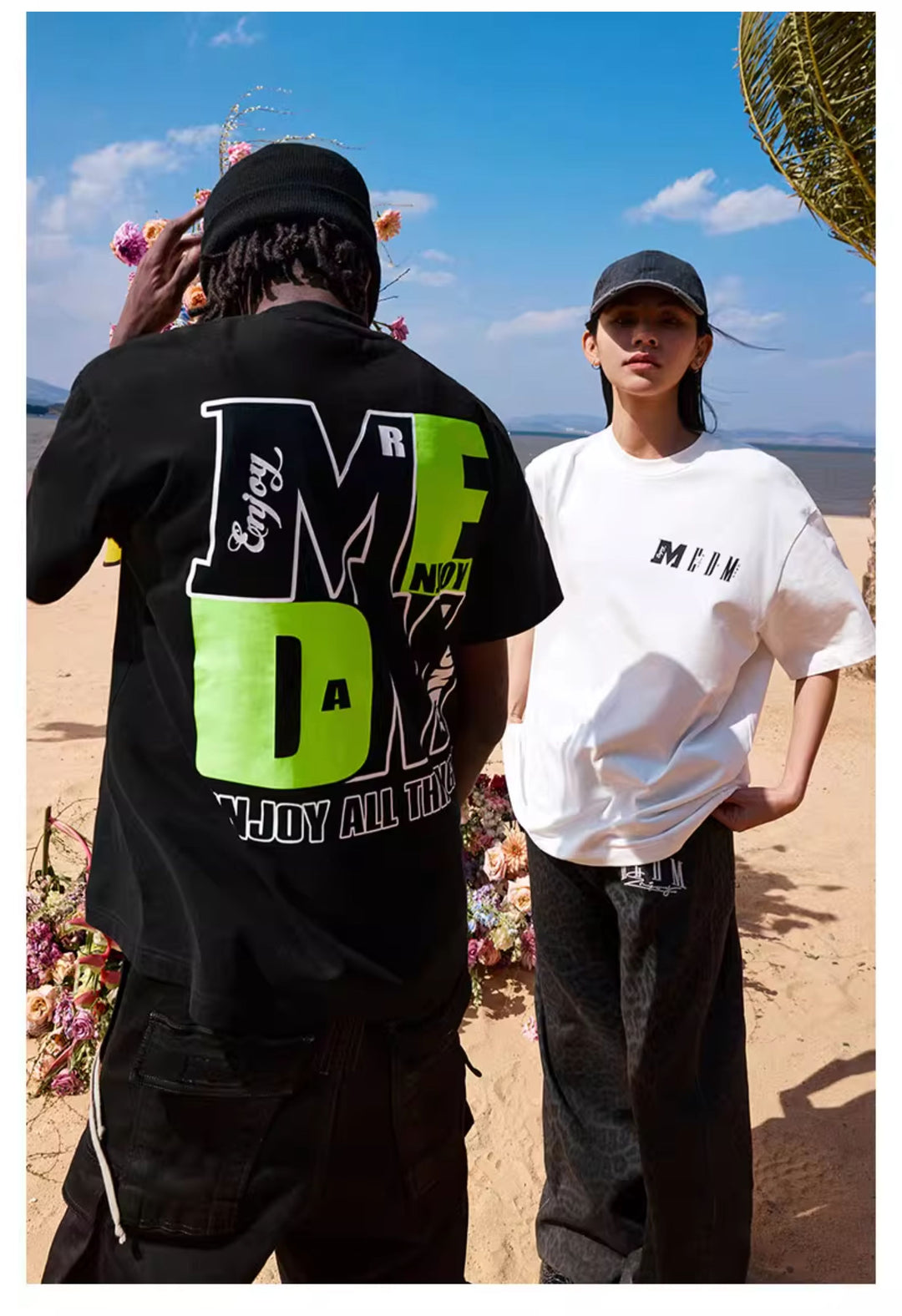 MEDM Colorblock Logo Print Tee | Face 3 Face