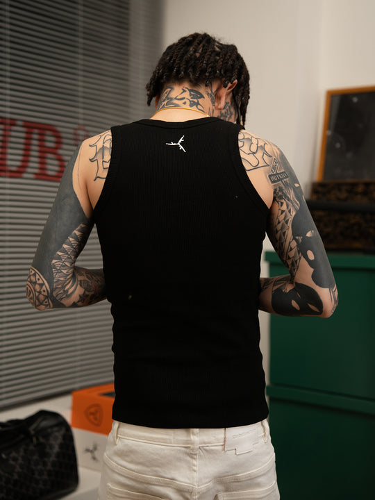 TGFCLUB 223 Print Stretch Waffle Tank Top | Face 3 Face