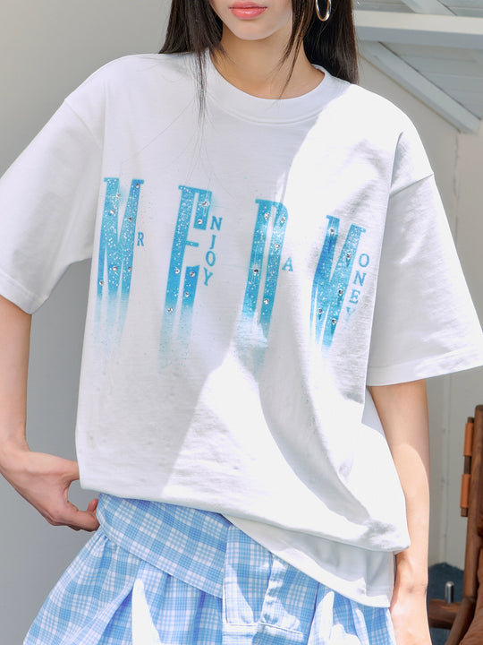 MEDM Rhinestone Flash Logo Tee | Face 3 Face