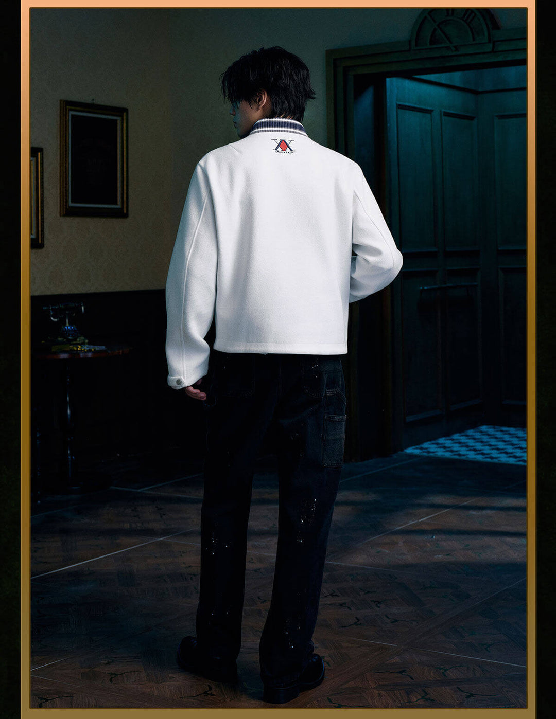 MEDM × HUNTER×HUNTER Logo Embroidered Badge Tweed Jacket