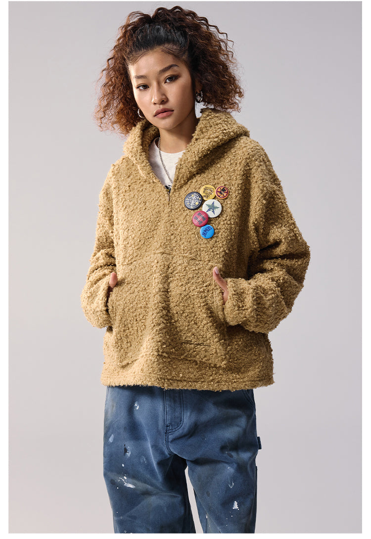 Remedy Sherpa Fleece Half Zip Hoodie | Face 3 Face