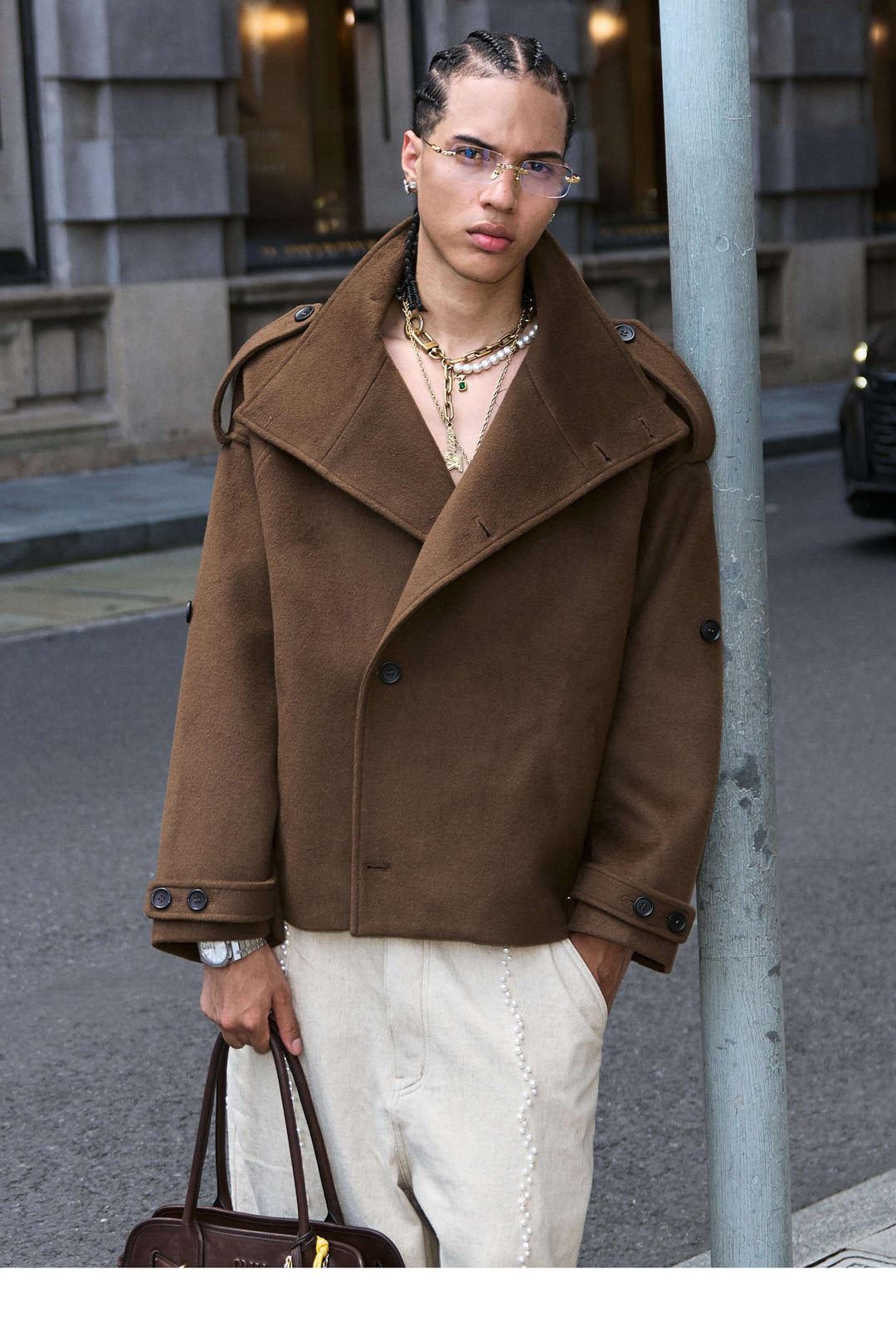 STEEPC Pure Wool Mid Length Coat | Face 3 Face