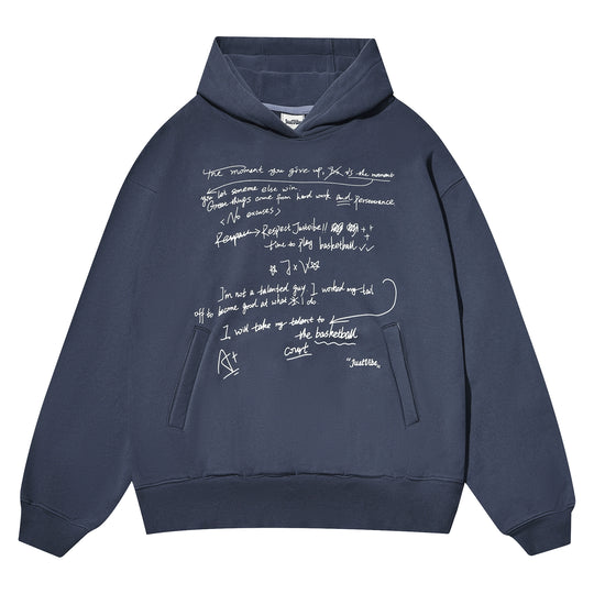 JUST VIBE Letter Print Hoodie | Face 3 Face