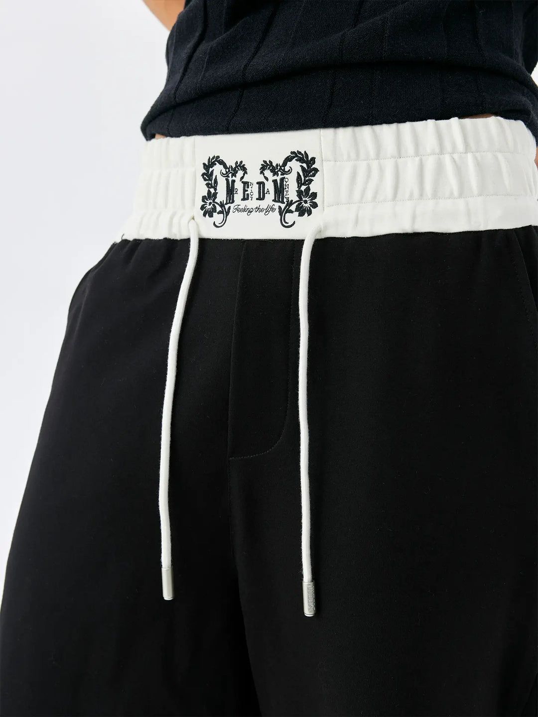 MEDM Color Block Waistband Sweatpants | Face 3 Face