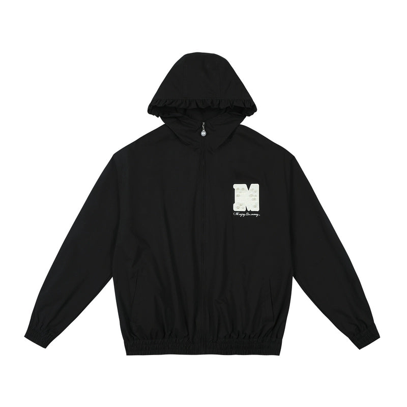 MEDM Pearl Logo Lace Hooded Zip Jacket | Face 3 Face