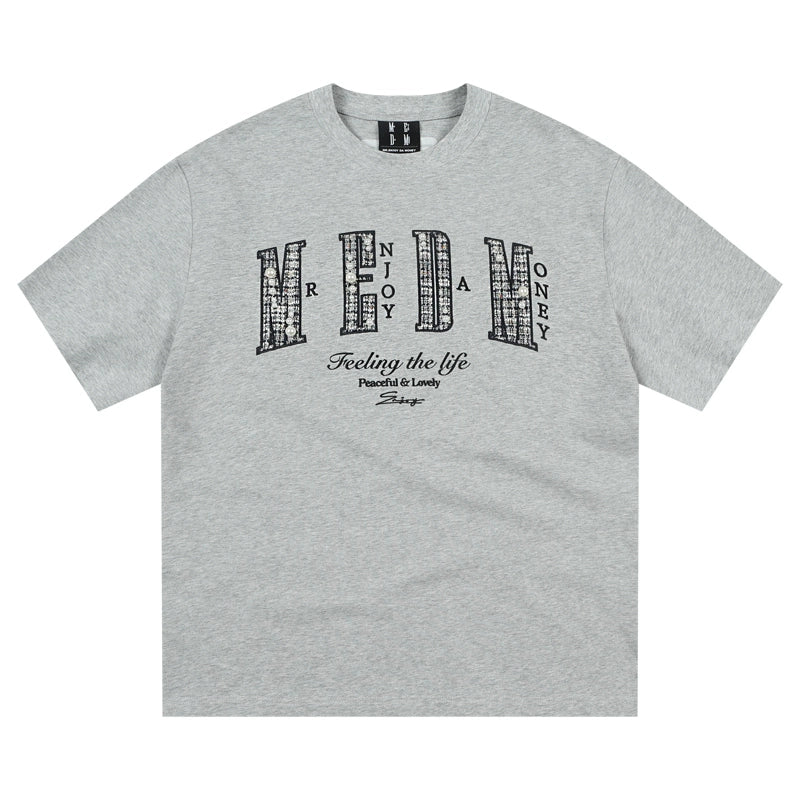 MEDM Patch Embroidered Pearl Tee | Face 3 Face
