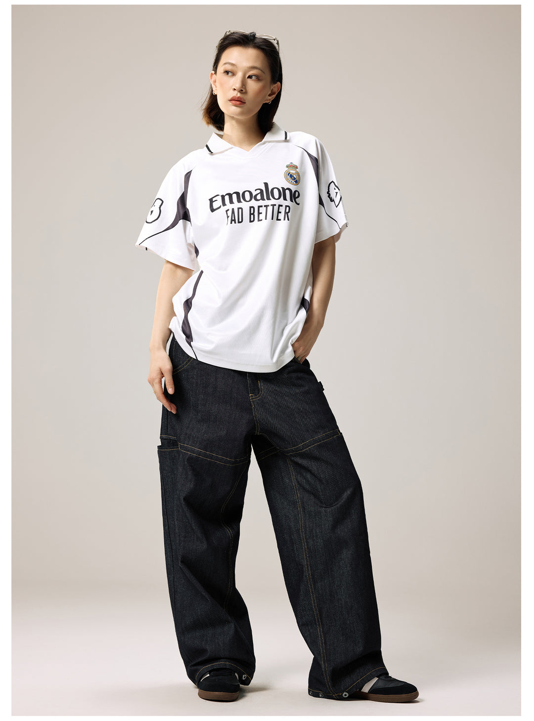 Remedy Emoalone Print Inspired Soccer Jersey Polo Shirt | Face 3 Face