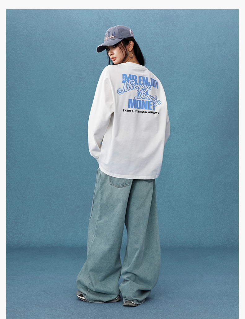 MEDM Basic M Logo Printed Long Sleeve Tee | Face 3 Face