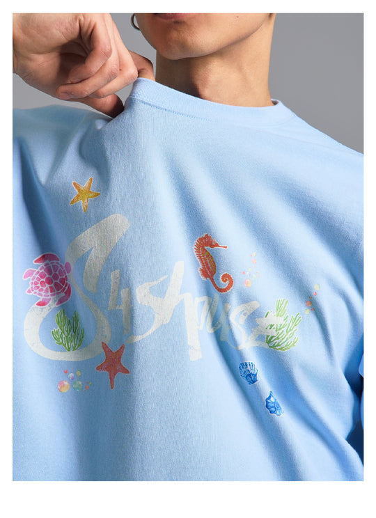 S45 Underwater World Graffiti Print Tee | Face 3 Face