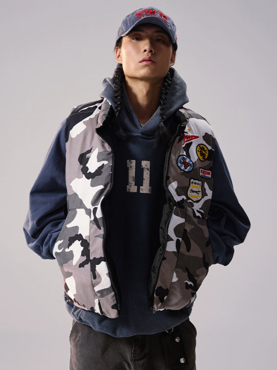 Remedy Camouflage Reversible Down Vest | Face 3 Face