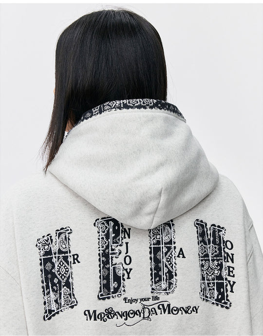 MEDM Ethnic Paisley Patch Embroidered Hoodie | Face 3 Face
