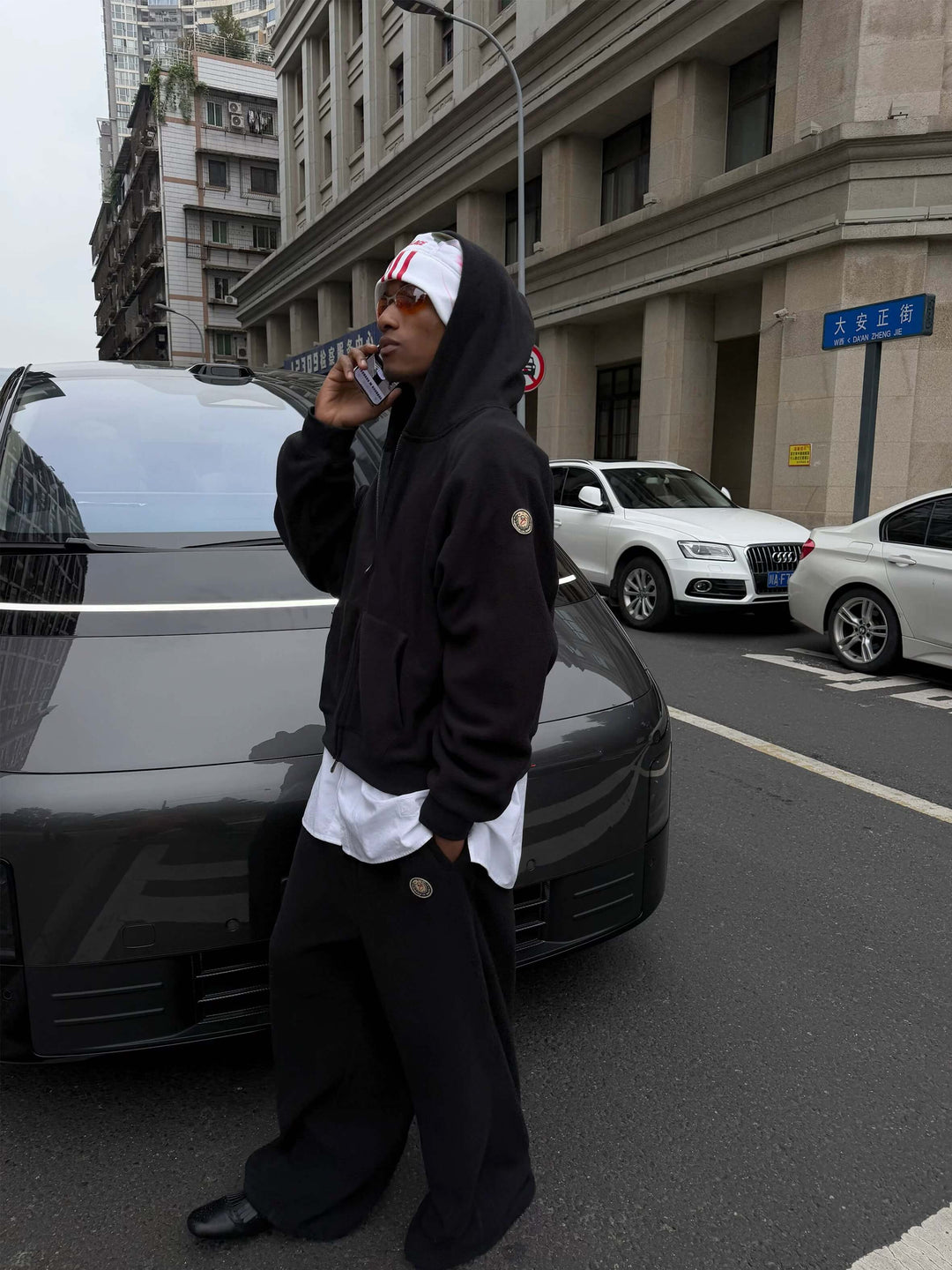 STEEPC Fleece Zip Up Hoodie and Sweatpants Set | Face 3 Face